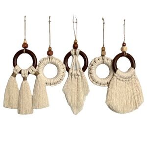 Christmas Ornaments/Home Decor.  Macreme.  Boho, Scandinavian, Minimalist Style